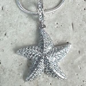Sterling Silver Starfish Pendant Necklace